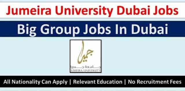 Jumeira University Careers New Vacancies – UAE 2025